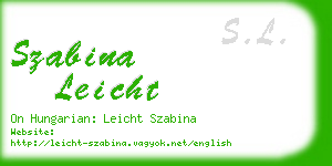 szabina leicht business card